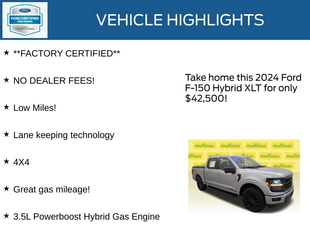 Certified 2024 Ford F150 XLT w/ Equipment Group 302A MID AWD/4WD image 12
