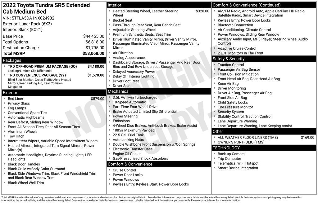 Used 2022 Toyota Tundra SR5 w/ TRD Off-Road Premium Package image 14