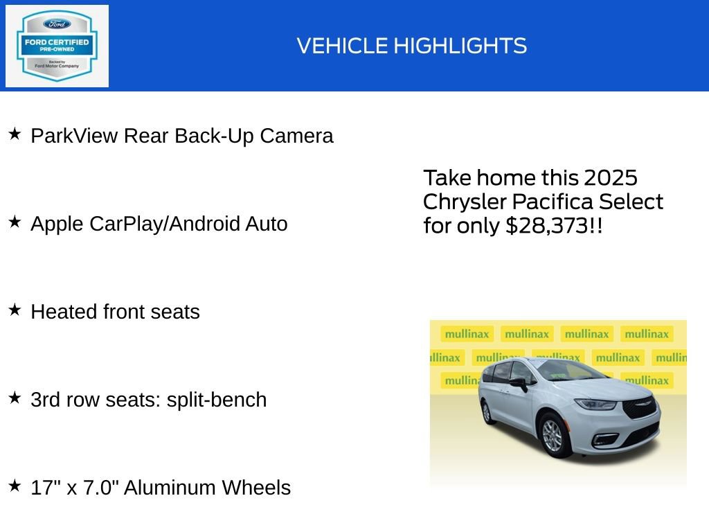 Used 2025 Chrysler Pacifica Select FWD image 19
