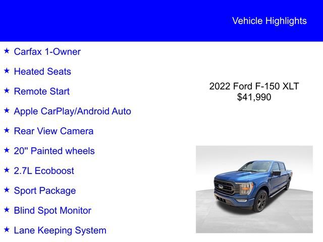 Certified 2022 Ford F150 XLT w/ Equipment Group 302A High AWD/4WD image 2