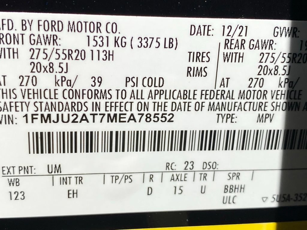 Certified 2021 Ford Expedition Limited w/ Cargo Package AWD/4WD image 32