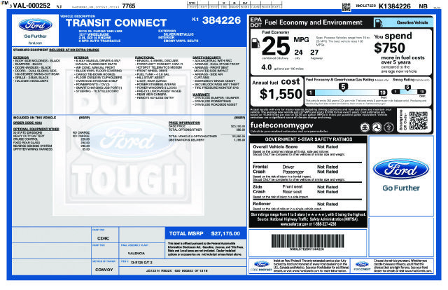 Certified 2019 Ford Transit Connect XL FWD image 12