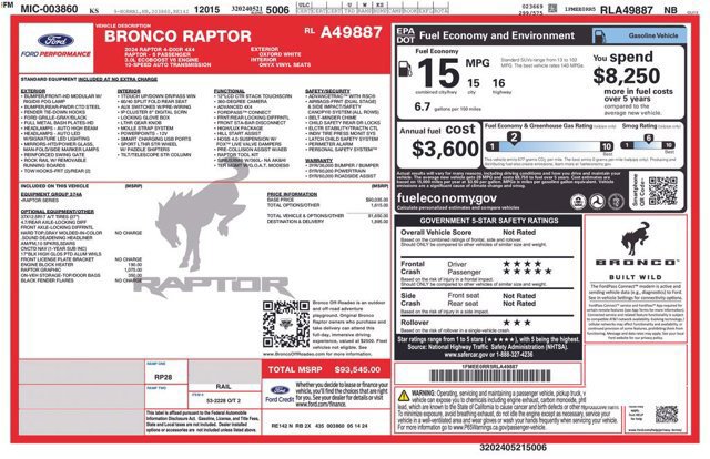 Certified 2024 Ford Bronco Raptor image 13