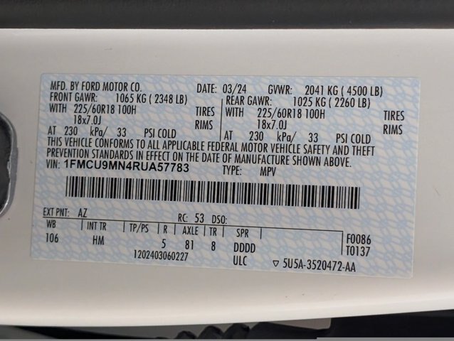 Certified 2024 Ford Escape ST-Line w/ Tech Pack #1 AWD/4WD image 21