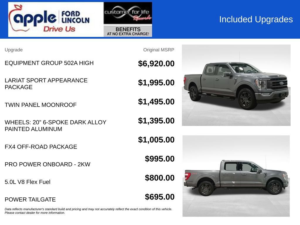 Certified 2021 Ford F150 Lariat w/ Equipment Group 502A High AWD/4WD image 4