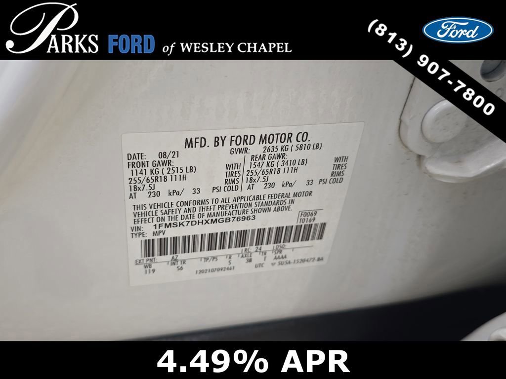 Certified 2021 Ford Explorer XLT w/ Equipment Group 202A image 33