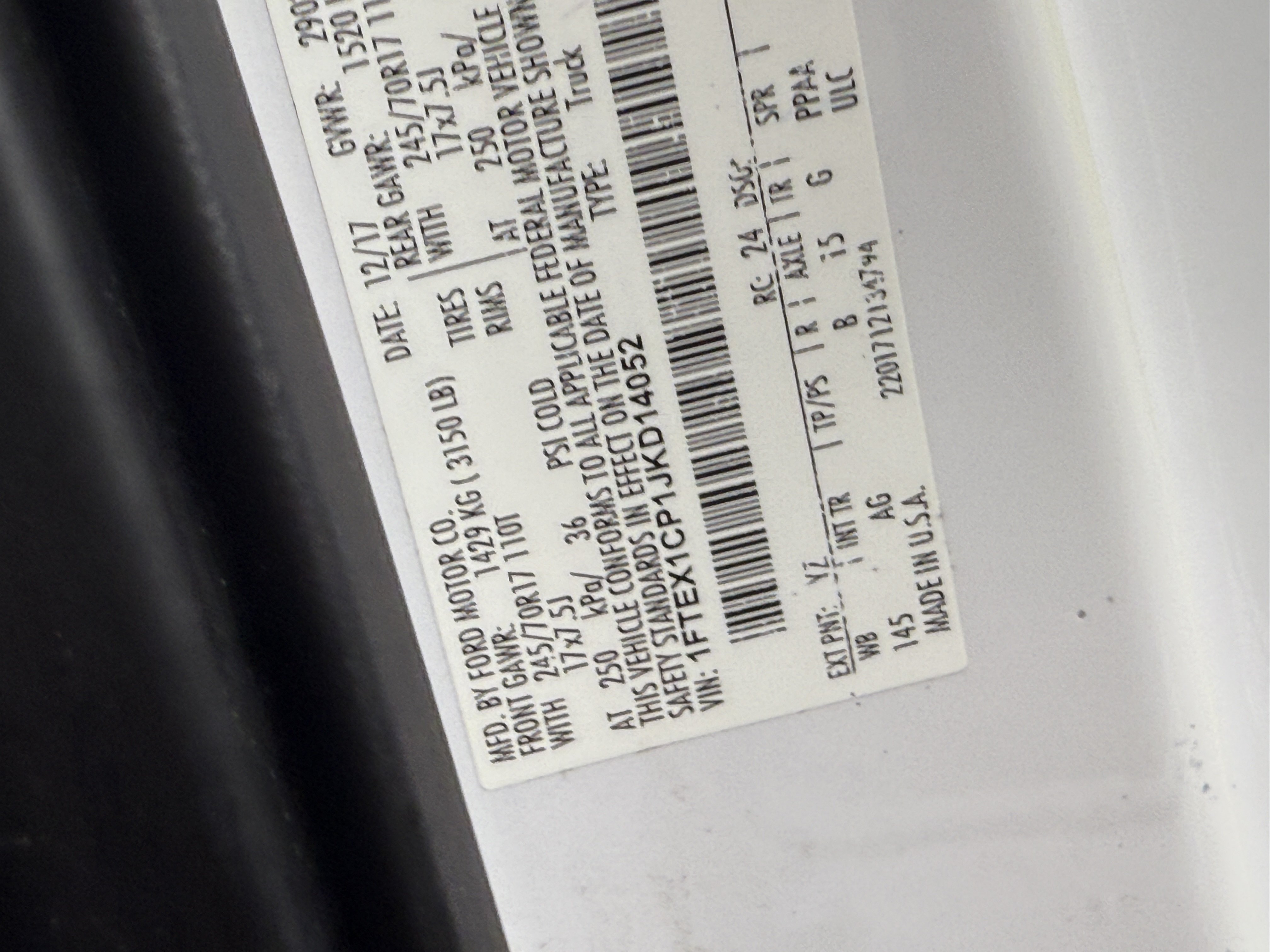 Certified 2018 Ford F150 XL w/ Equipment Group 101A Mid RWD image 26
