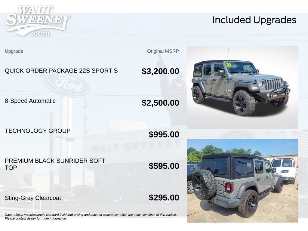 Used 2021 Jeep Wrangler Unlimited Sport AWD/4WD image 12