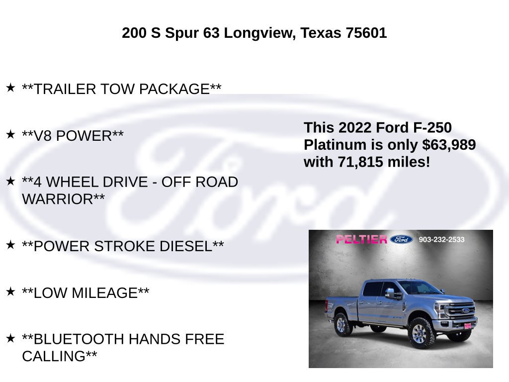 Certified 2022 Ford F250 Platinum AWD/4WD image 10