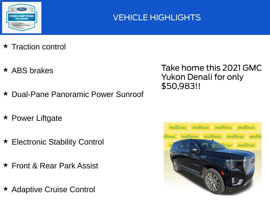 Used 2021 GMC Yukon Denali w/ Denali Premium Package AWD/4WD image 19