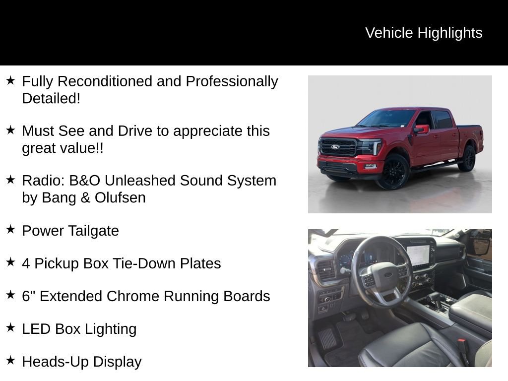 Certified 2024 Ford F150 Lariat w/ Equipment Group 502A High image 26