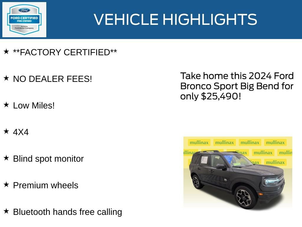 Certified 2024 Ford Bronco Sport Big Bend AWD/4WD image 13