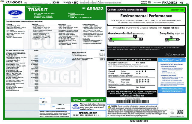 Certified 2024 Ford Transit 350 XLT AWD/4WD image 17