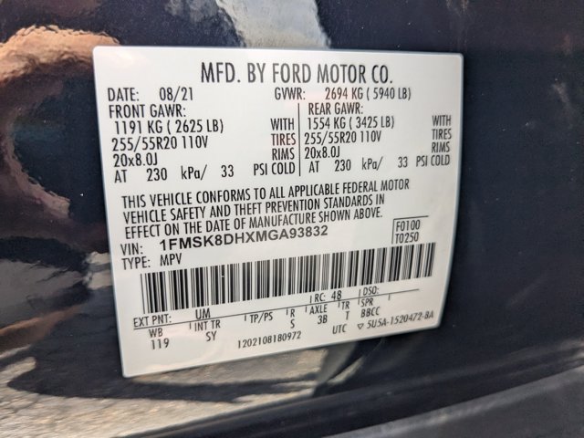 Certified 2021 Ford Explorer XLT w/ Equipment Group 202A AWD/4WD image 37