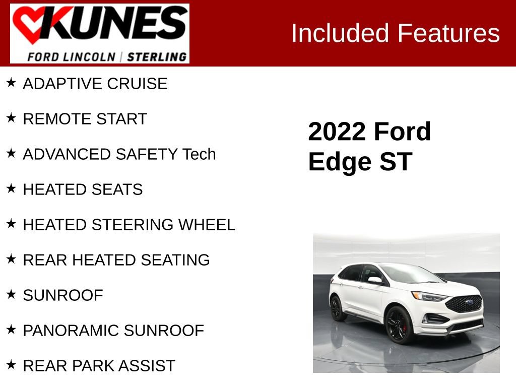 Certified 2022 Ford Edge ST w/ Equipment Group 401A AWD/4WD image 2