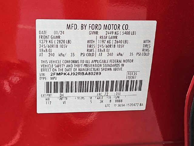 Certified 2024 Ford Edge SEL AWD/4WD image 38