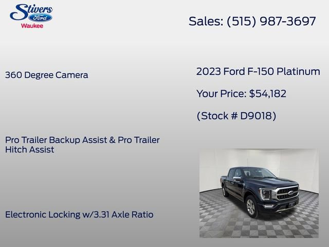 Certified 2023 Ford F150 Platinum w/ Equipment Group 701A High AWD/4WD image 28