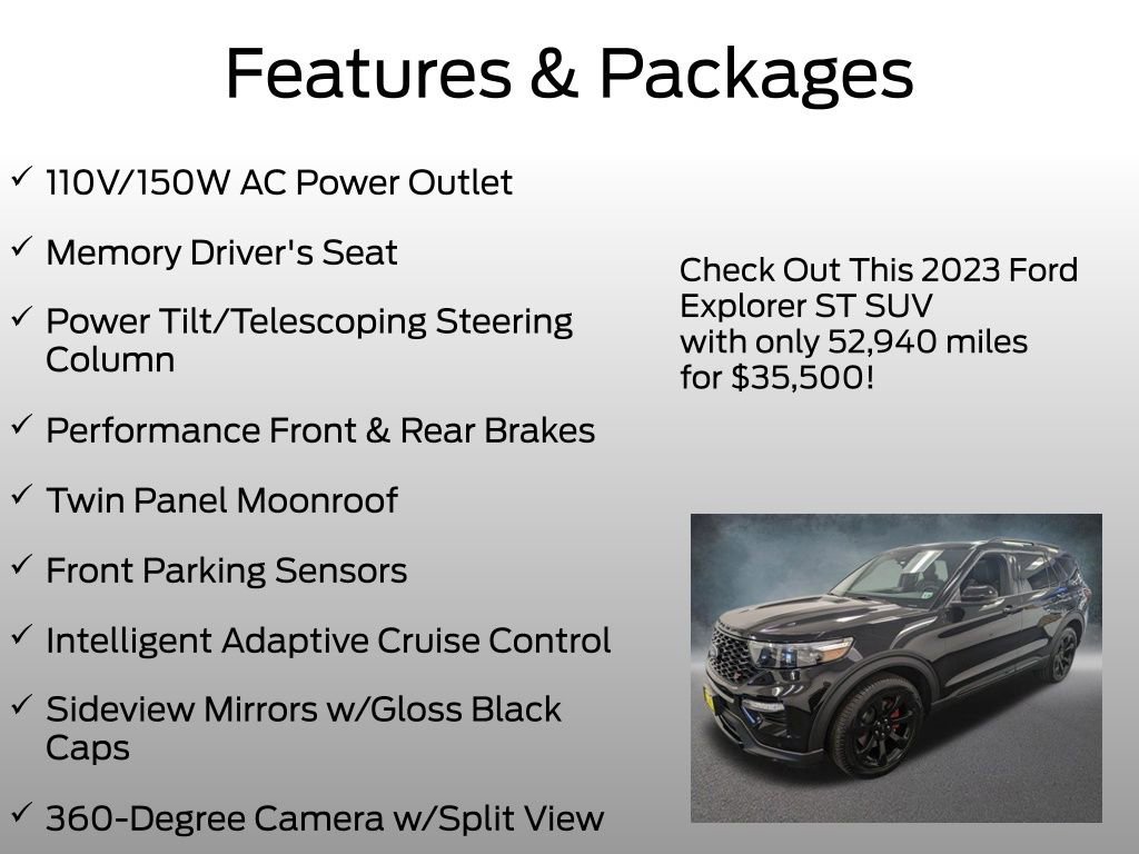 Certified 2023 Ford Explorer ST w/ Equipment Group 401A AWD/4WD image 8