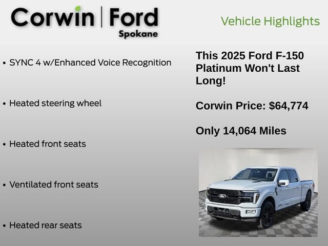 Certified 2025 Ford F150 Platinum AWD/4WD image 13