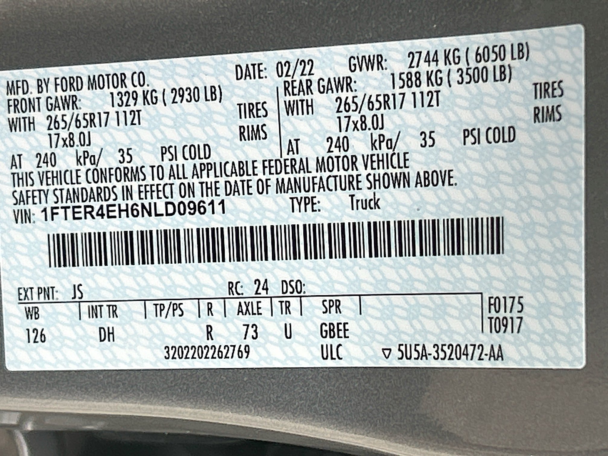 Certified 2022 Ford Ranger Lariat w/ Equipment Group 501A High RWD image 32