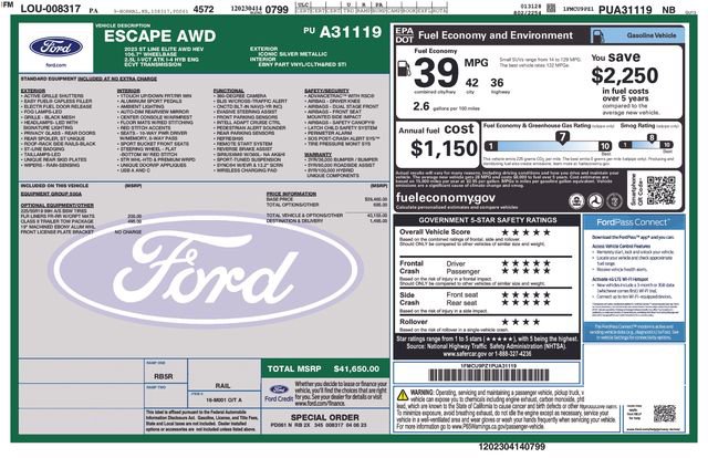 Certified 2023 Ford Escape ST-Line Elite w/ Class II Trailer Tow Package AWD/4WD image 9