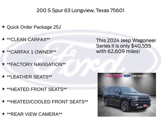 Used 2024 Jeep Wagoneer Series II w/ Flexible Seating Group image 5