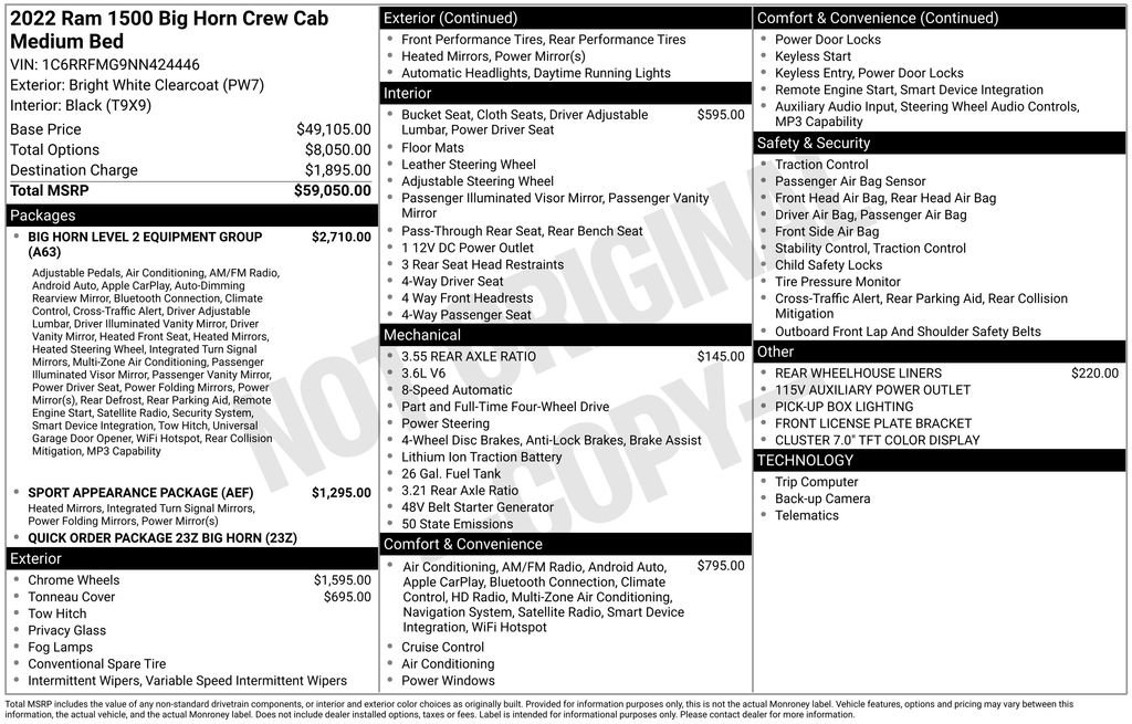 Used 2022 RAM 1500 Big Horn AWD/4WD image 42