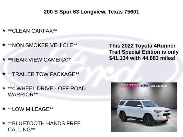 Used 2022 Toyota 4Runner Trail Special Edition AWD/4WD image 5