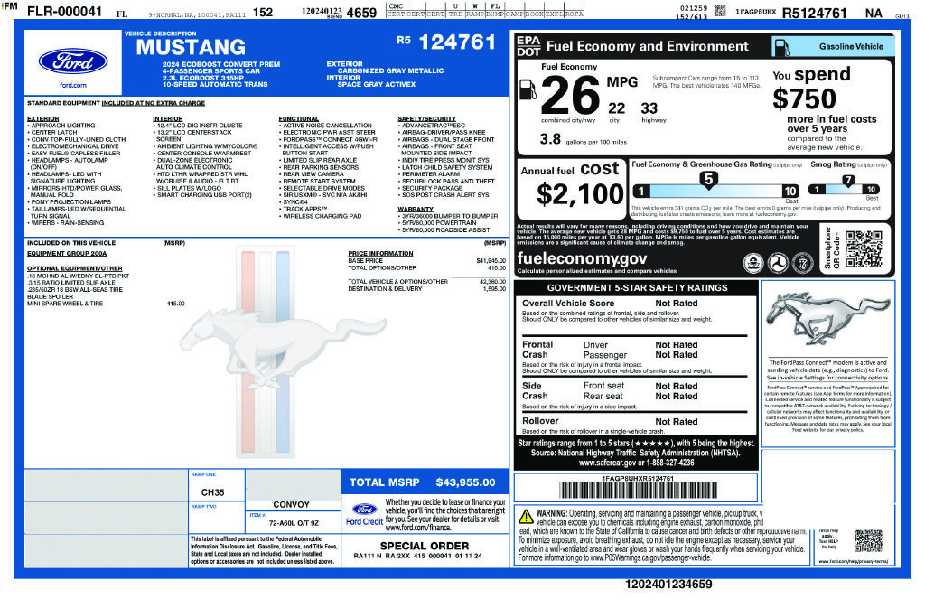 Certified 2024 Ford Mustang Premium RWD image 41