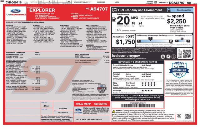 Certified 2022 Ford Explorer ST w/ Equipment Group 401A image 28