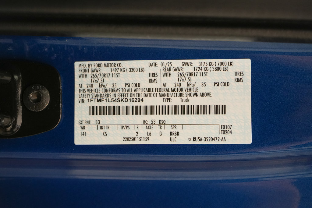Certified 2025 Ford F150 XL w/ Equipment Group 103A High AWD/4WD image 35