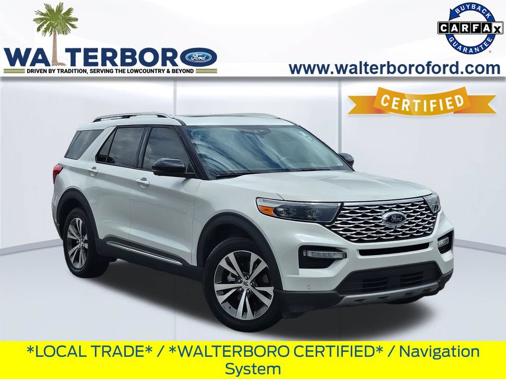 Certified 2020 Ford Explorer Platinum w/ Premium Technology Package AWD/4WD image 1