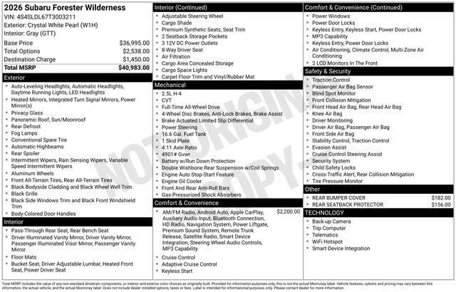 Used 2026 Subaru Forester Wilderness AWD/4WD image 37