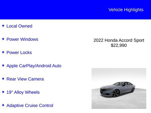 Used 2022 Honda Accord Sport image 2