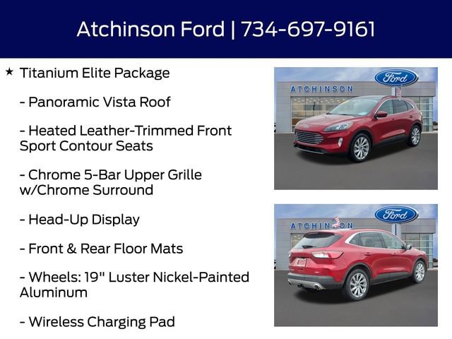 Certified 2021 Ford Escape Titanium w/ Titanium Elite Package image 16