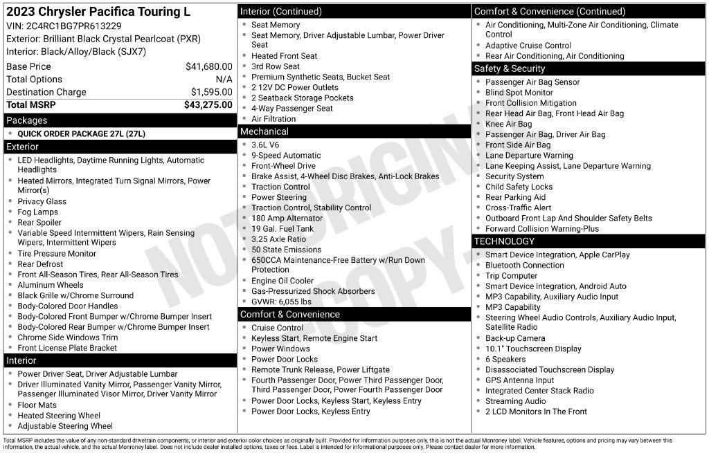 Used 2023 Chrysler Pacifica Touring-L FWD image 13