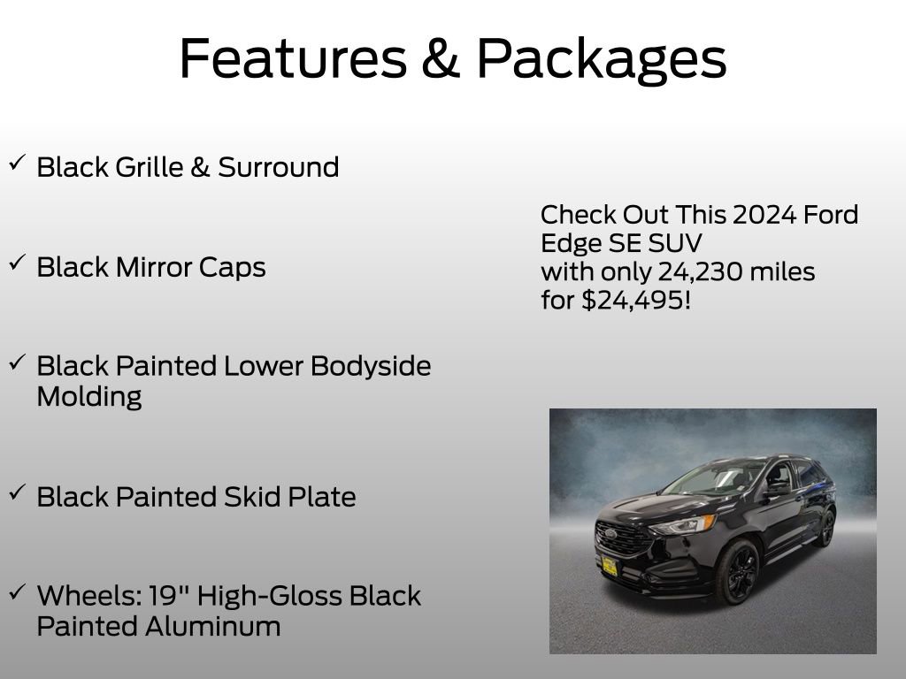 Certified 2024 Ford Edge SE w/ Black Appearance Package AWD/4WD image 8