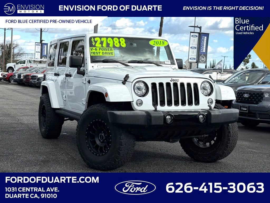 Used 2018 Jeep Wrangler Unlimited Sahara image 1