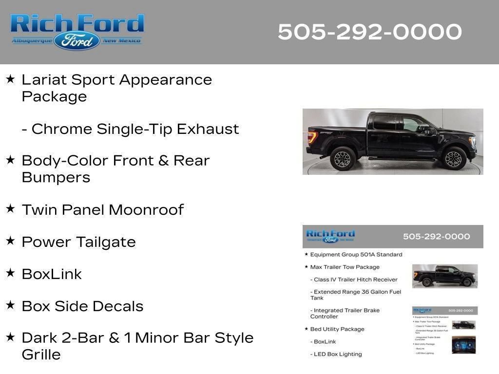 Certified 2023 Ford F150 Lariat w/ Max Trailer Tow Package AWD/4WD image 94
