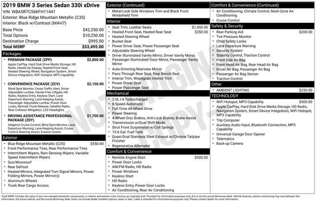 Used 2019 BMW 330i xDrive Sedan w/ Premium Package image 11