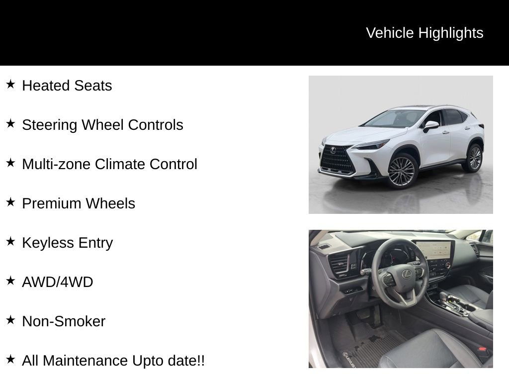 Used 2023 Lexus NX 350h AWD w/ Towing Package (2000 Lbs) image 11