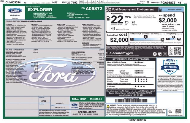Certified 2023 Ford Explorer XLT w/ Equipment Group 202A AWD/4WD image 6