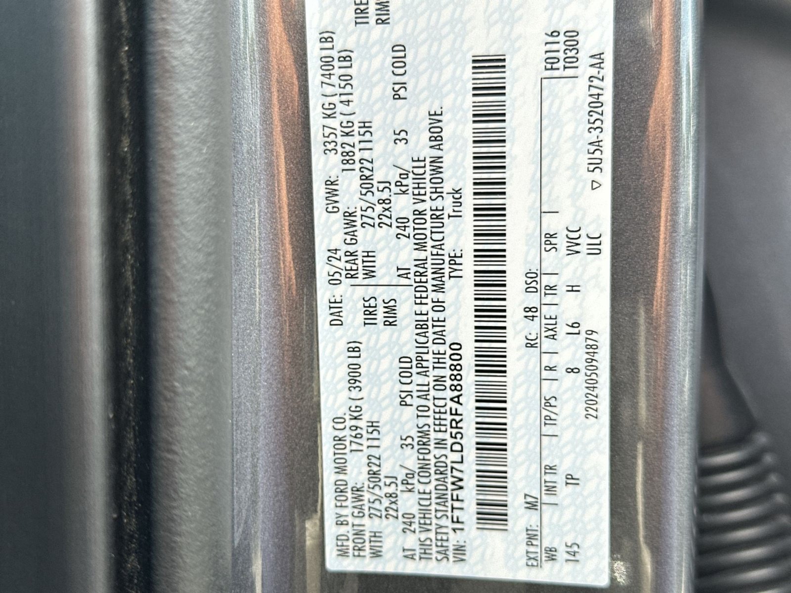 Certified 2024 Ford F150 Platinum w/ Equipment Group 703A Plus AWD/4WD image 38
