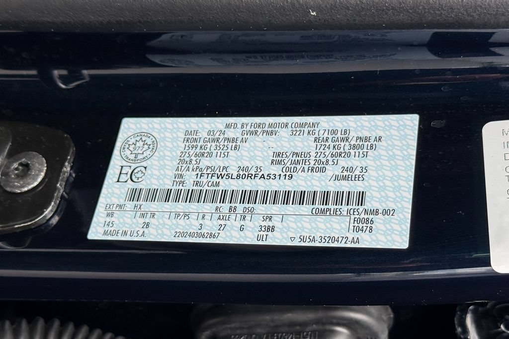 Certified 2024 Ford F150 Lariat AWD/4WD image 23