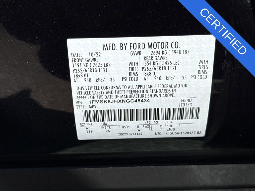 Certified 2022 Ford Explorer Timberline w/ Timberline Technology Package image 28