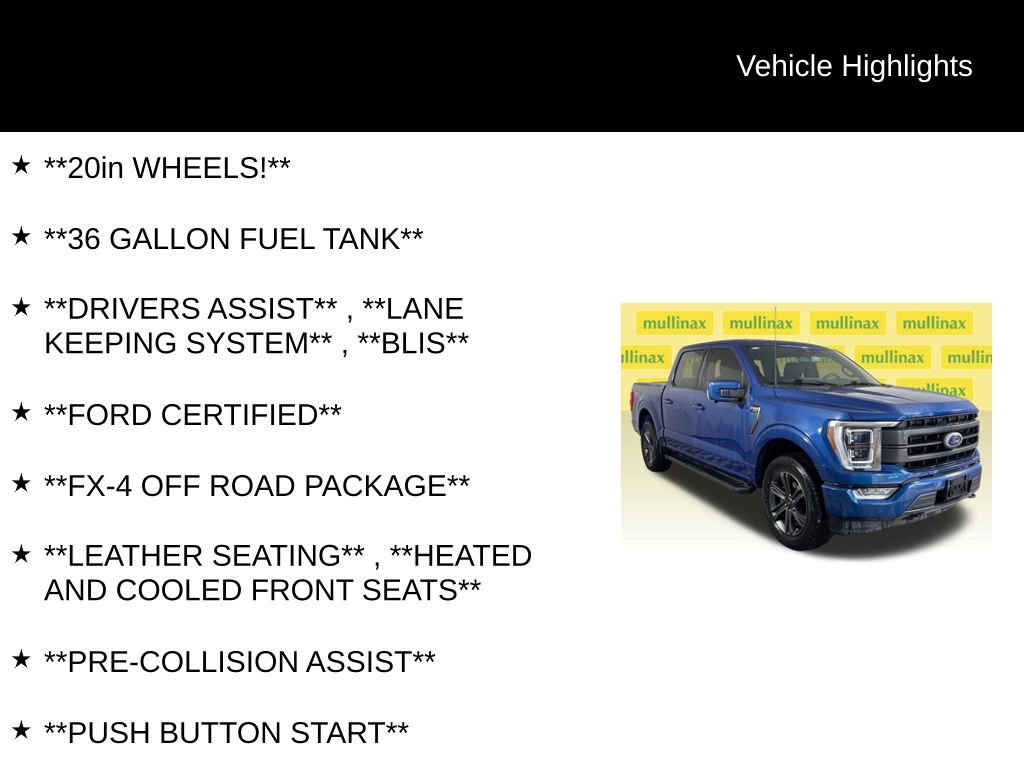 Certified 2023 Ford F150 Lariat w/ Equipment Group 502A High AWD/4WD image 12