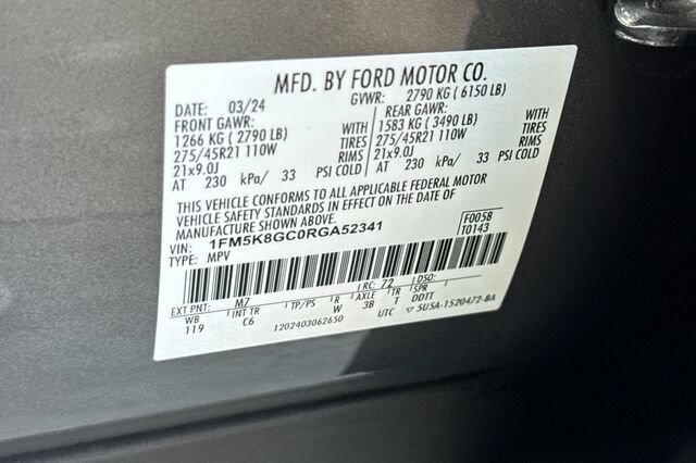 Certified 2024 Ford Explorer ST w/ Equipment Group 401A AWD/4WD image 29