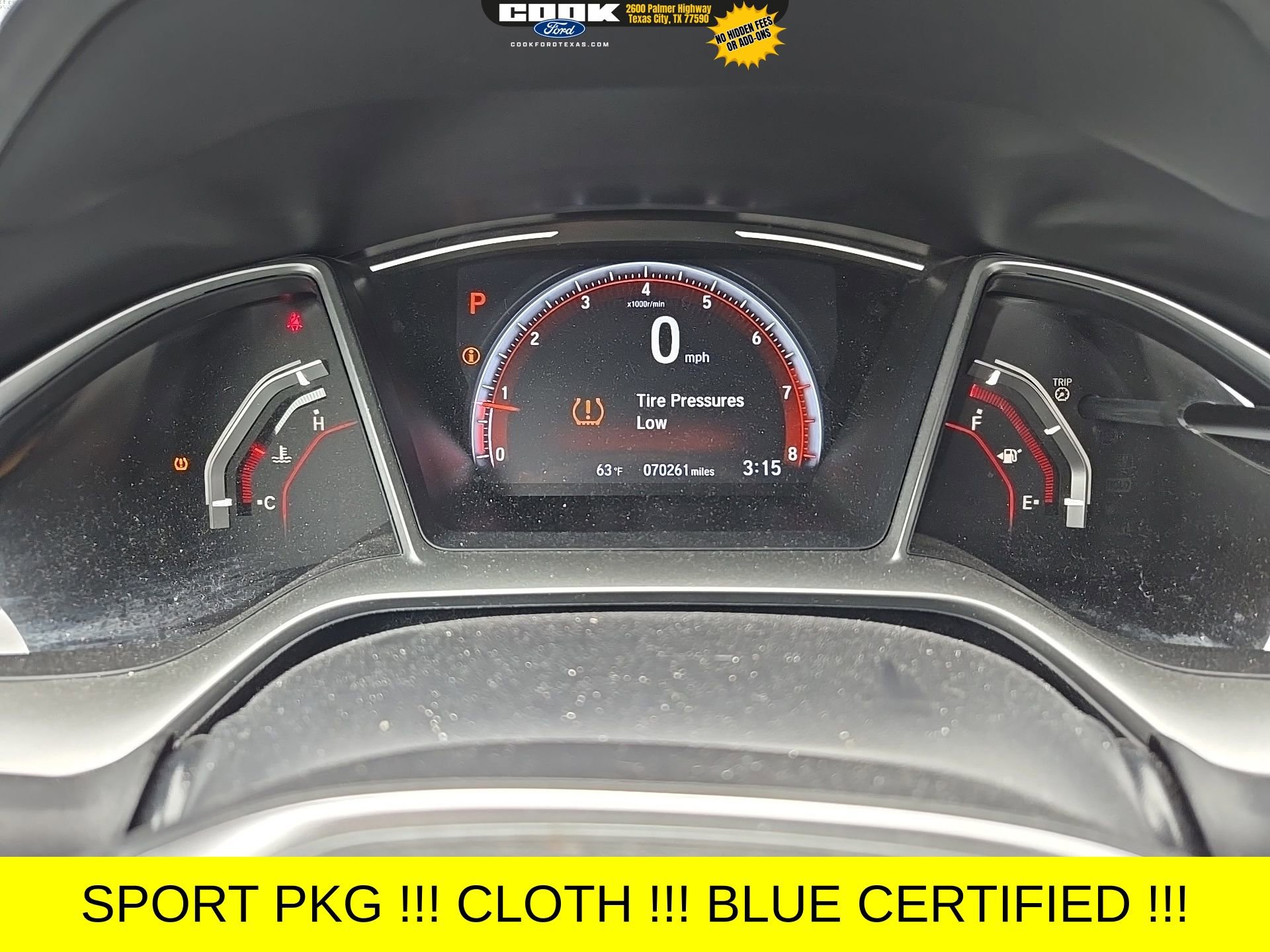 Used 2019 Honda Civic Sport image 8