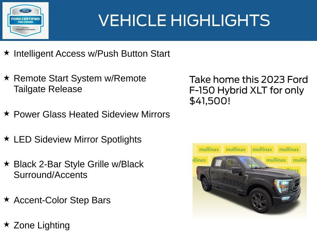 Certified 2023 Ford F150 XLT w/ Equipment Group 302A High image 35