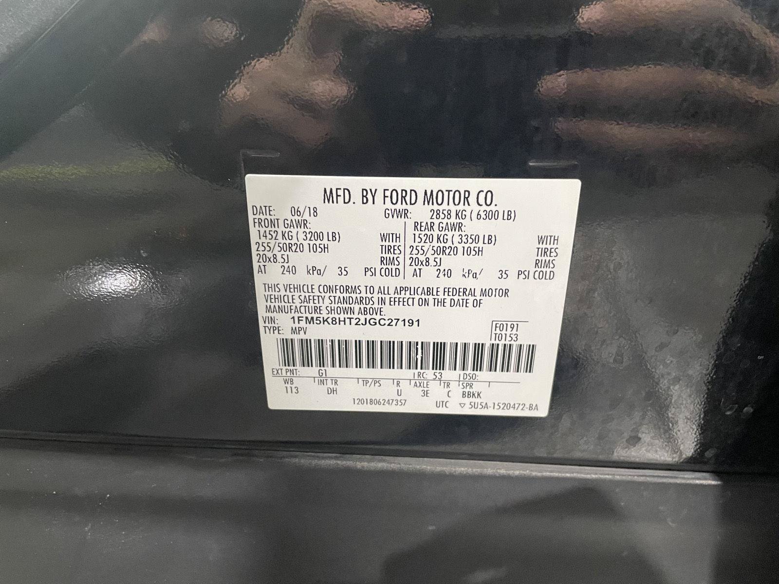 Certified 2018 Ford Explorer Platinum AWD/4WD image 44